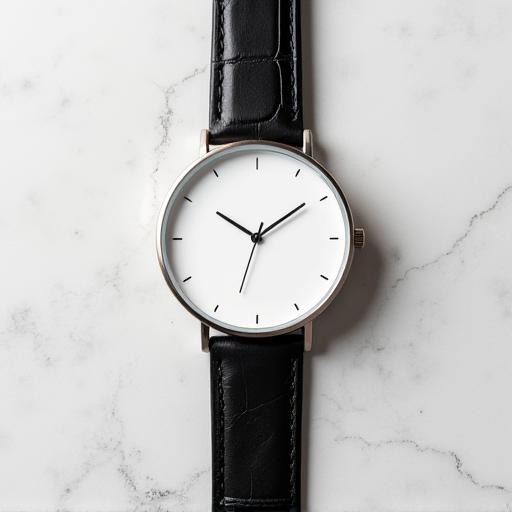 Minimalist Slim 36mm Quartz watch with clean white dial